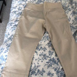 MAXSTUDIO  CROPPED FLAT FRONT PANTS